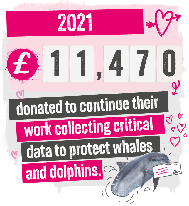 a graphic depicting our donation to WDC in 2021